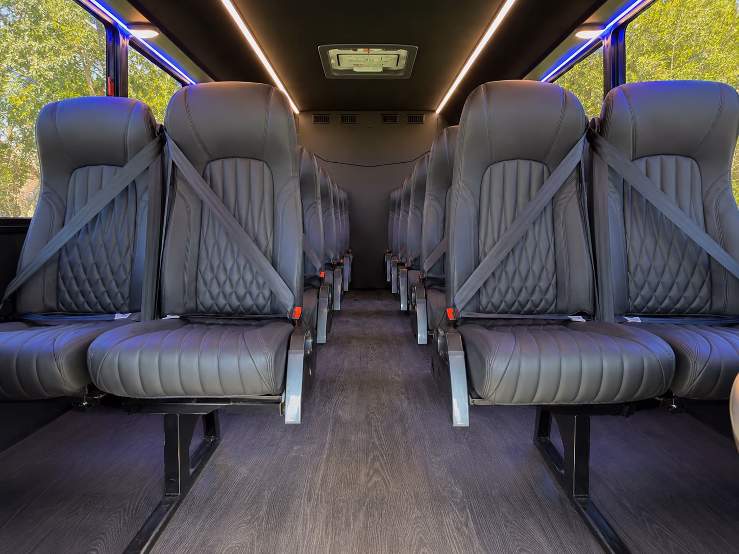 huntersville 15 passenger minibus interior