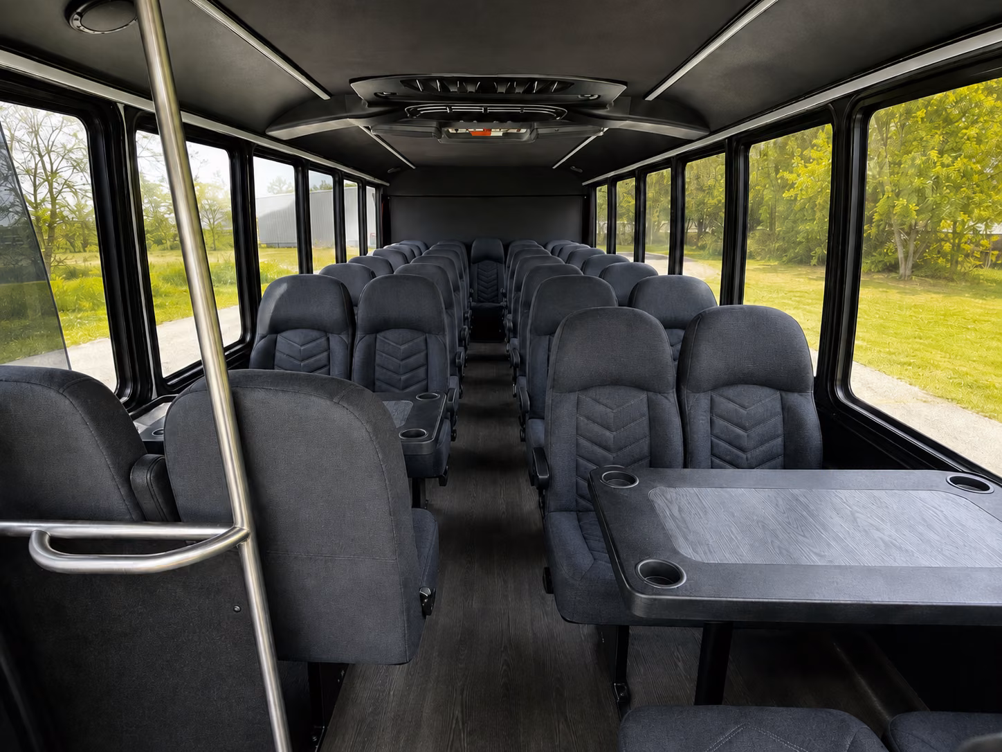 huntersville 18 passenger minibus interior