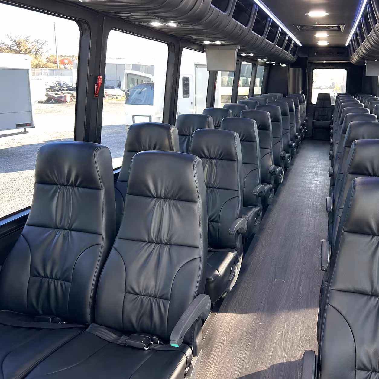 huntersville 25 passenger minibus interior
