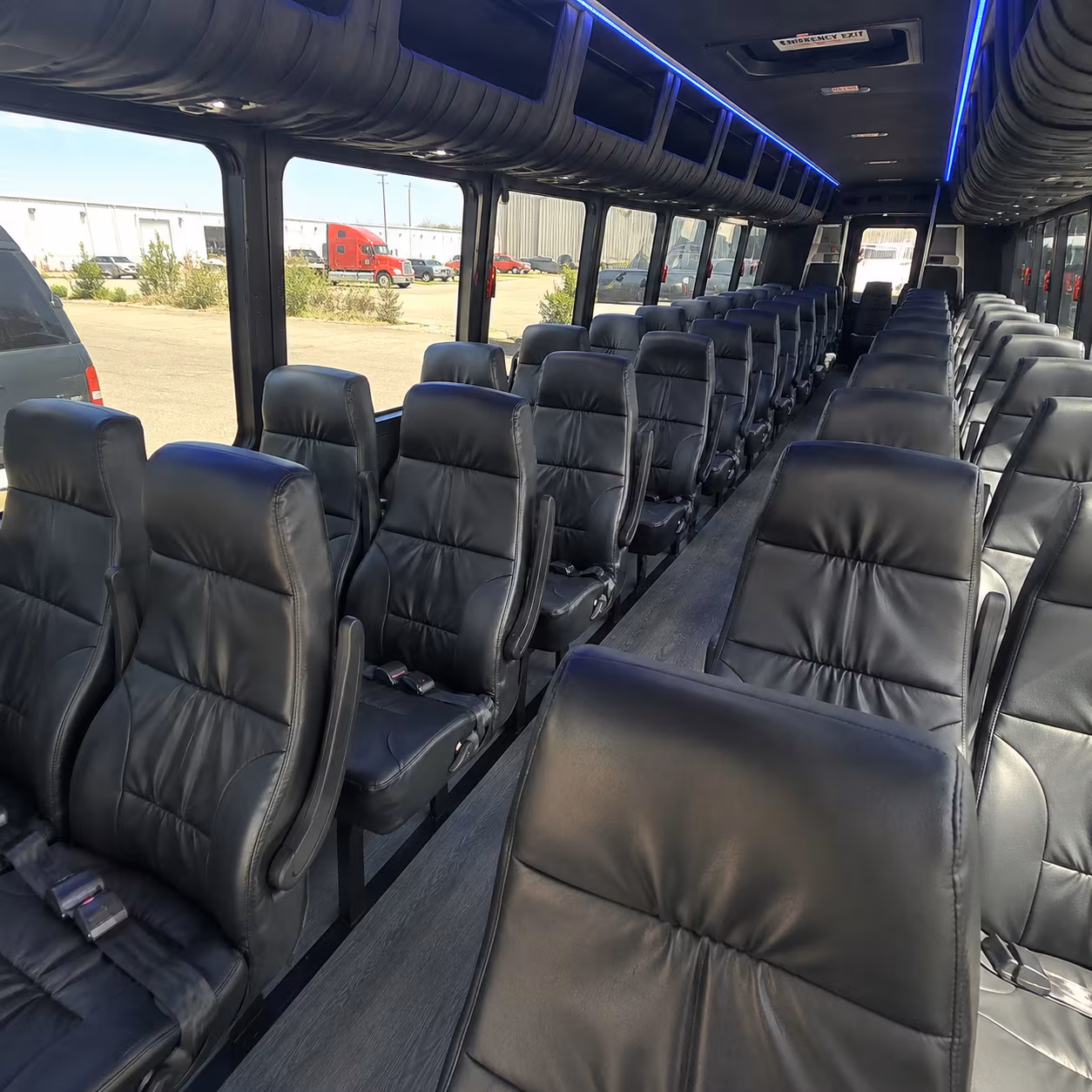 huntersville 30 passenger minibus inside