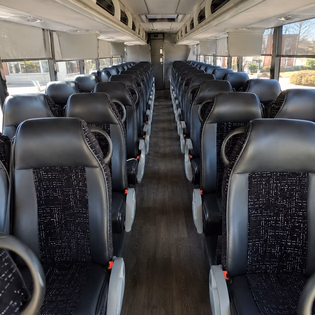 huntersville 56 passenger charter bus interior