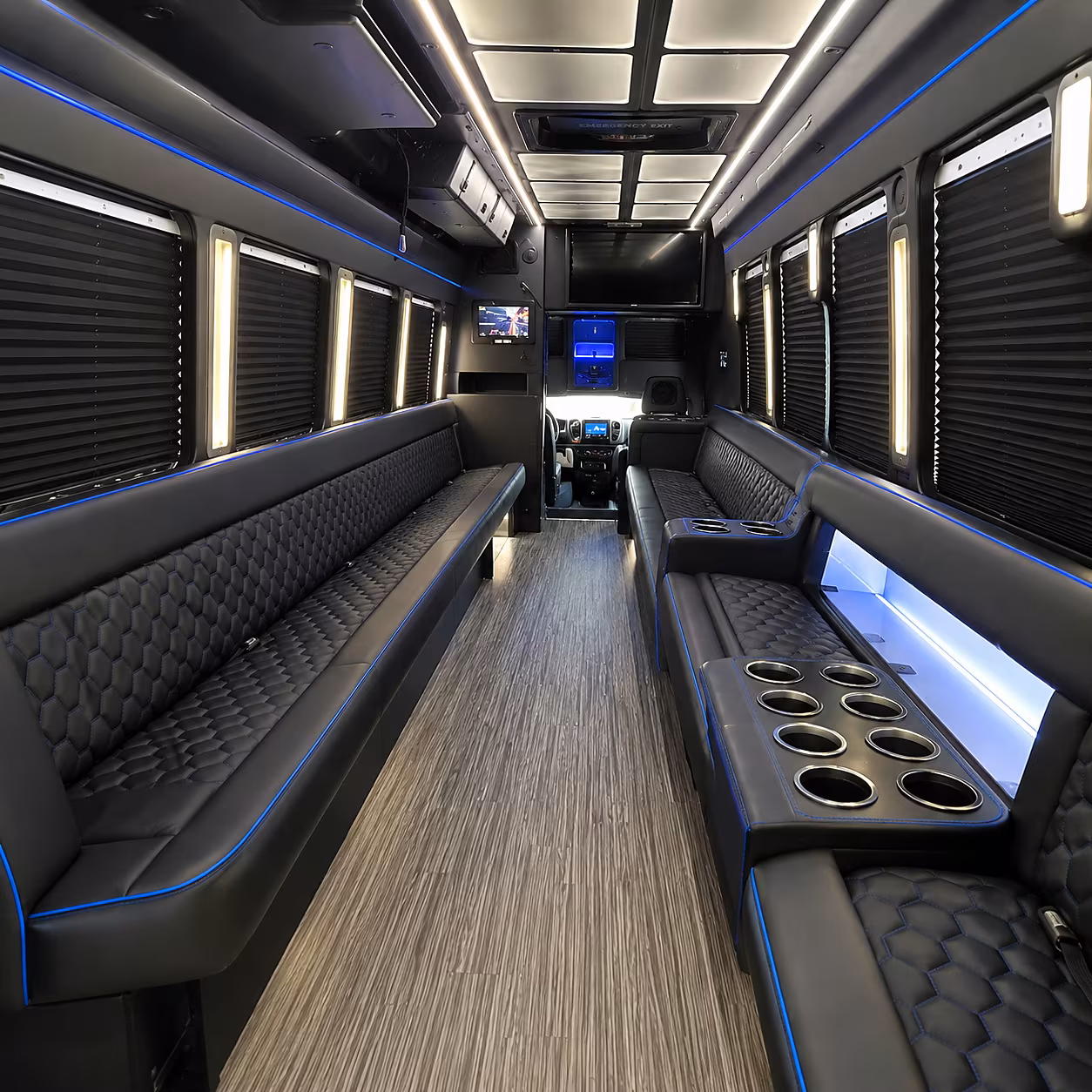 huntersville party bus interior