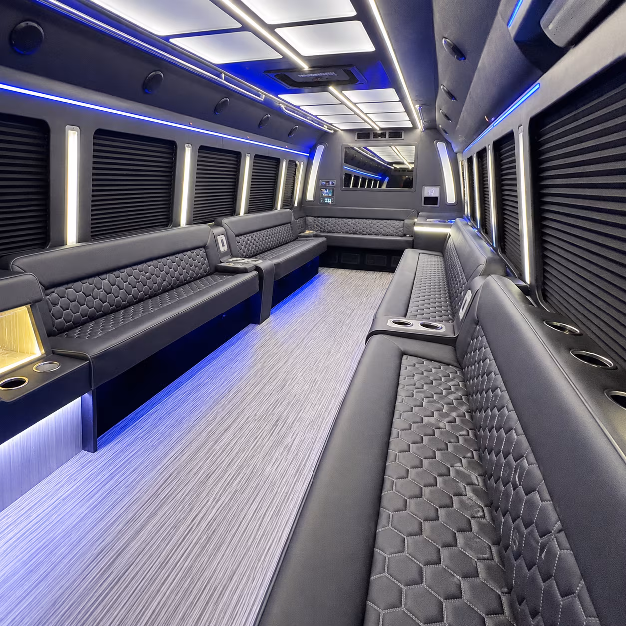 huntersville party bus rental interior