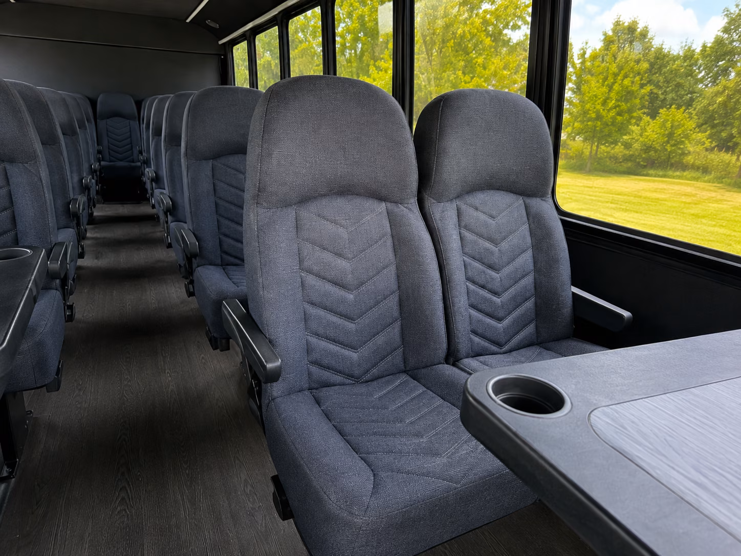 huntersville school event transportation onboard seating